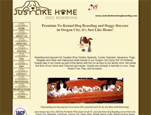 Tablet Screenshot of justlikehomedogboarding.com